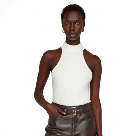 Anine Bing Tops - NWT Anine Bing Kylin halter sweater in ivory size large